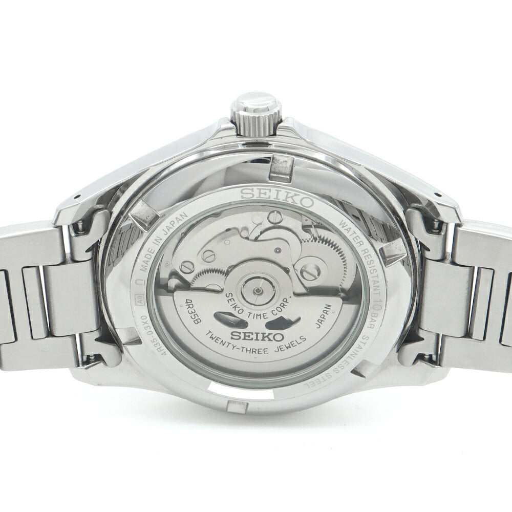 SEIKO セイコー メカニカル SZSB012 4R35-03X0 100m防水 デイト ブラック SS ステンレス メンズ 自動巻き【6ヶ月保証】【腕時計】【中古】