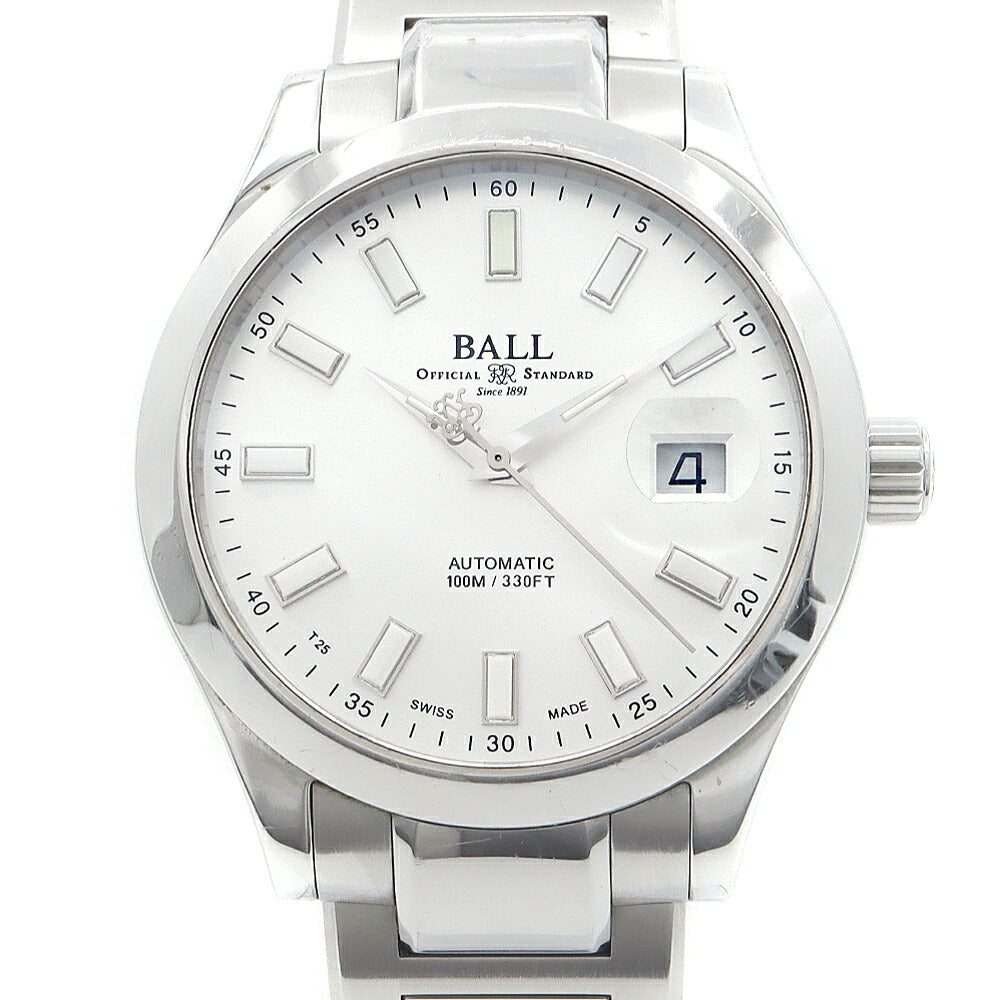 BALL ボールウォッチ エンジニアII マーベライト NM2026C 100m防水 デイト シルバー SS ステンレス メンズ 自動巻き エンジニア2【6ヶ月保証】【腕時計】【中古】