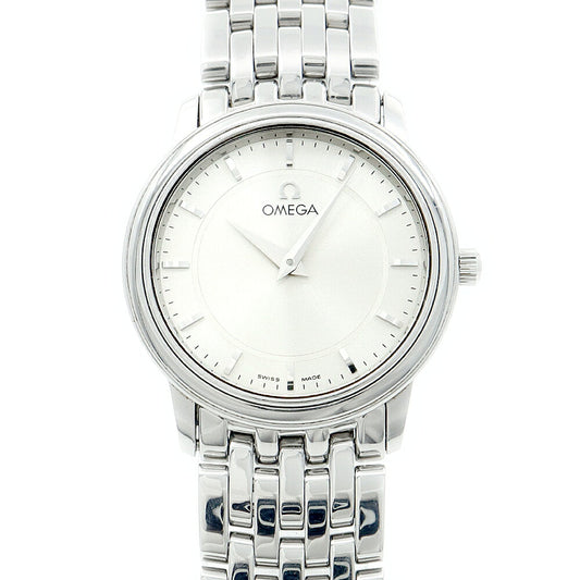 電池交換済 OMEGA オメガ DeVille デビル プレステージ 4580.31 シルバー SS ステンレス レディース クォーツ デヴィル【6ヶ月保証】【腕時計】【中古】