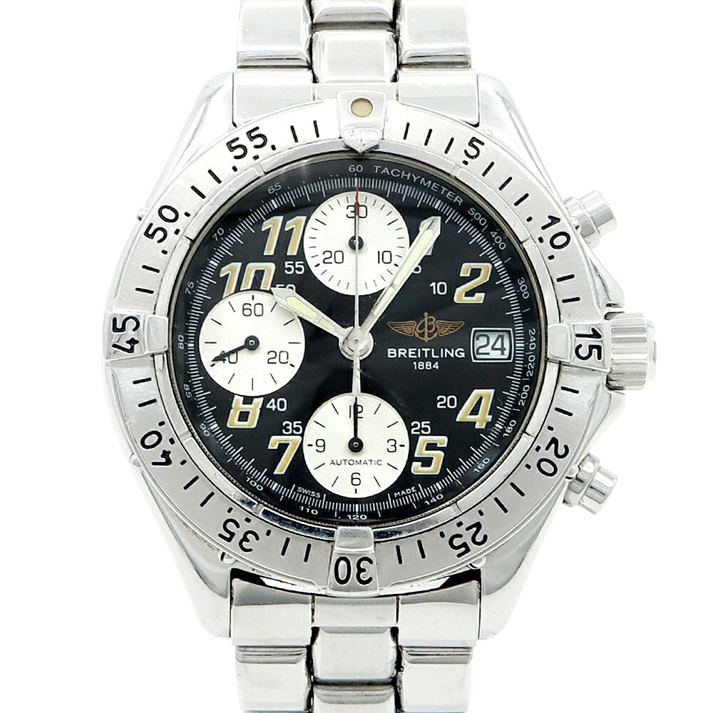 BREITLING ブライトリング コルト クロノグラフ A13035 A13035.1 デイト 100m防水 黒 ブラック SS ステンレス メンズ 自動巻き【6ヶ月保証】【腕時計】【中古】