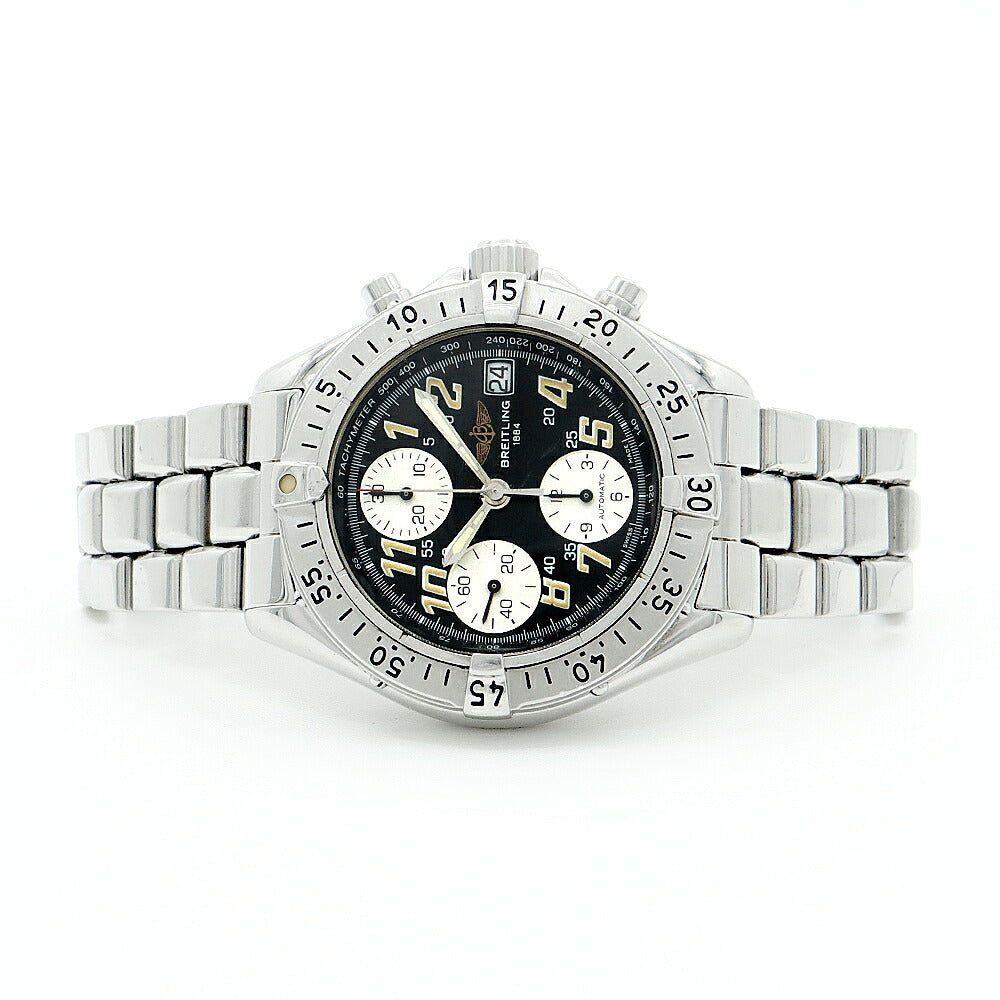 BREITLING ブライトリング コルト クロノグラフ A13035 A13035.1 デイト 100m防水 黒 ブラック SS ステンレス メンズ 自動巻き【6ヶ月保証】【腕時計】【中古】