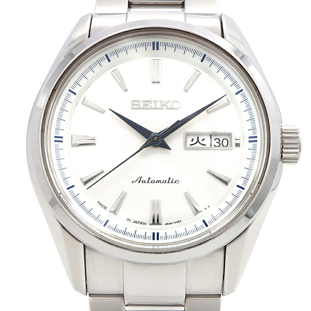 SEIKO セイコー プレザージュ 4R36-03H0 デイデイト 100m防水 裏スケ シルバー SS ステンレス メンズ 自動巻き プレサージュ【6ヶ月保証】【腕時計】【中古】