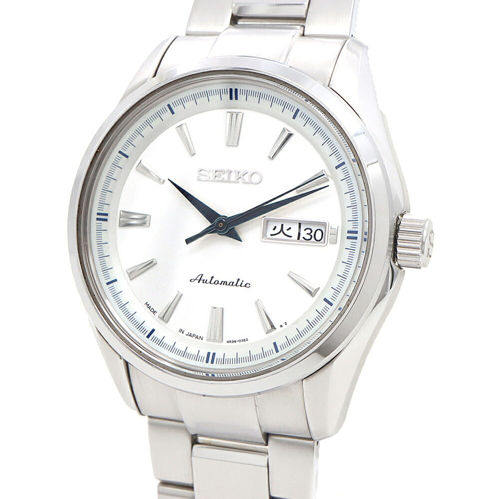 SEIKO セイコー プレザージュ 4R36-03H0 デイデイト 100m防水 裏スケ シルバー SS ステンレス メンズ 自動巻き プレサージュ【6ヶ月保証】【腕時計】【中古】