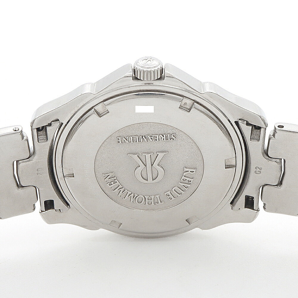 電池交換済 REVUE THOMMEN レビュートーメン ストリームライン 6910005 デイト 150m防水 青 ブルー SS ステンレス メンズ クォーツ【6ヶ月保証】【腕時計】【中古】