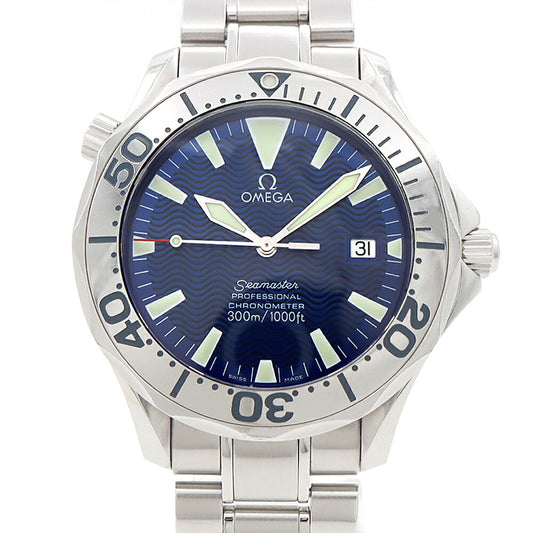 OMEGA オメガ シーマスター プロフェッショナル 300 2255.80 300m防水 デイト 青 ブルー SS ステンレス メンズ 自動巻き【6ヶ月保証】【腕時計】【中古】