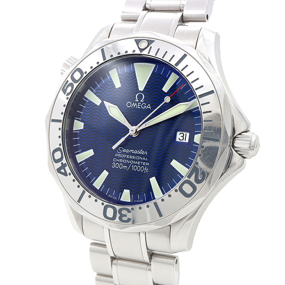 OMEGA オメガ シーマスター プロフェッショナル 300 2255.80 300m防水 デイト 青 ブルー SS ステンレス メンズ 自動巻き【6ヶ月保証】【腕時計】【中古】