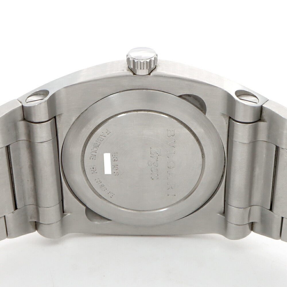 BVLGARI ブルガリ エルゴン EG40S デイト 黒 ブラック SS ステンレス メンズ 自動巻き【6ヶ月保証】【腕時計】【中古】