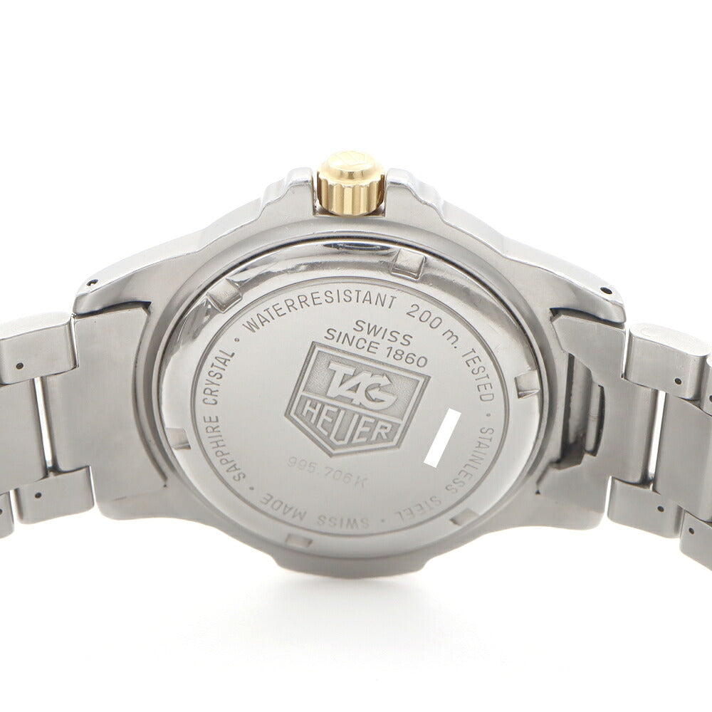 電池交換済 TAG Heuer タグホイヤー 4000シリーズ プロフェッショナル 995.706K デイト 200m防水 シルバー SS ステンレス YGP イエローゴールド コンビ メンズ クォーツ【6ヶ月保証】【腕時計】【中古】