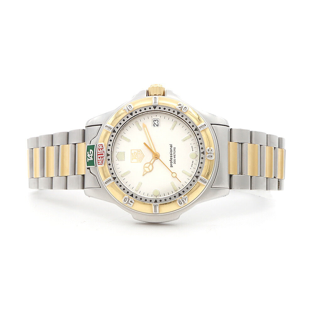 電池交換済 TAG Heuer タグホイヤー 4000シリーズ プロフェッショナル 995.706K デイト 200m防水 シルバー SS ステンレス YGP イエローゴールド コンビ メンズ クォーツ【6ヶ月保証】【腕時計】【中古】