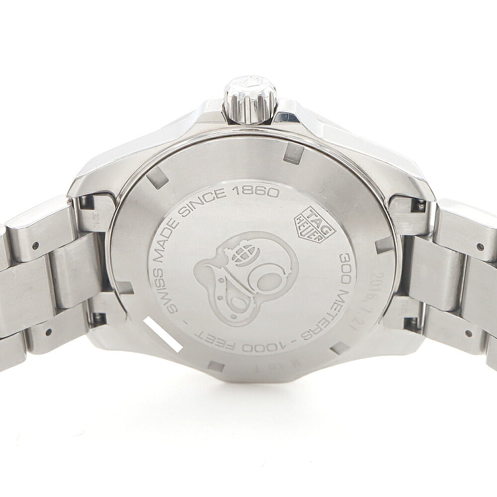 電池交換済 TAG Heuer タグホイヤー アクアレーサー WAY111A 300m防水 デイト 黒 ブラック SS ステンレス メンズ クォーツ【6ヶ月保証】【腕時計】【中古】