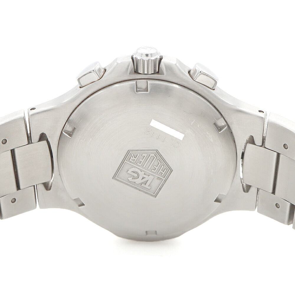 電池交換済 TAG Heuer タグホイヤー キリウム クロノグラフ CL1112 デイト 200m防水 青 ブルー SS ステンレス メンズ クォーツ【6ヶ月保証】【腕時計】【中古】