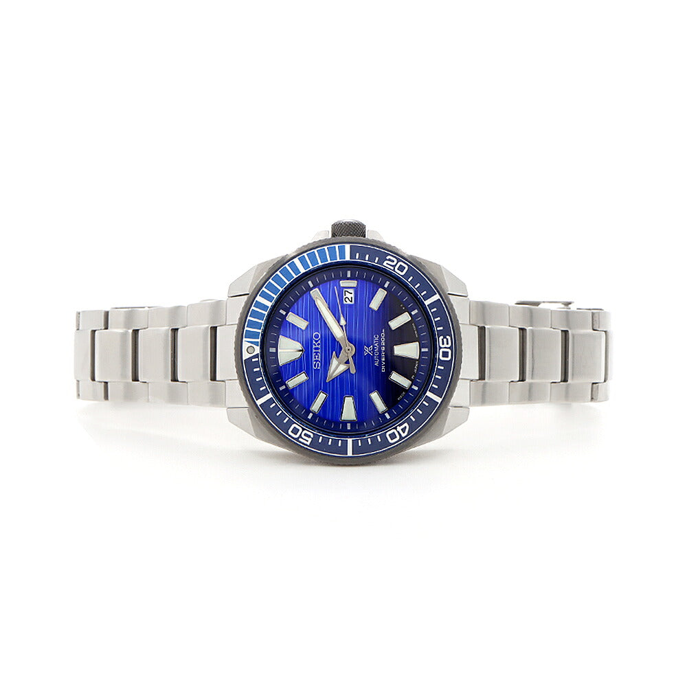 SEIKO セイコー プロスペックス ダイバーズウォッチ Save the Ocean サムライ 4R35-01X0 SBDY019 デイト 200m防水 青 ブルー SS ステンレス メンズ 自動巻き【6ヶ月保証】【腕時計】【中古】