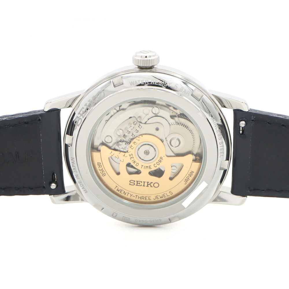 SEIKO セイコー プレザージュ カクテルタイム SARY165 4R35-04A0 デイト 50m防水 紺 ネイビー SS ステンレス 純正ベルト 純正尾錠 メンズ 自動巻き プレサージュ【6ヶ月保証】【腕時計】【中古】