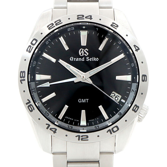 電池交換済 SEIKO セイコー グランドセイコー GS スポーツコレクション GMT 9F86-0AK0 SBGN027 デイト 200m防水 黒 ブラック SS ステンレス メンズ クォーツ【6ヶ月保証】【腕時計】【中古】