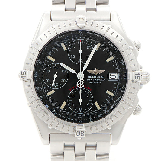 BREITLING ブライトリング クロノマット ブラックバード A13050.1 A136BLBPA クロノグラフ デイト 100m防水 黒 ブラック SS ステンレス メンズ 自動巻き【6ヶ月保証】【腕時計】【中古】