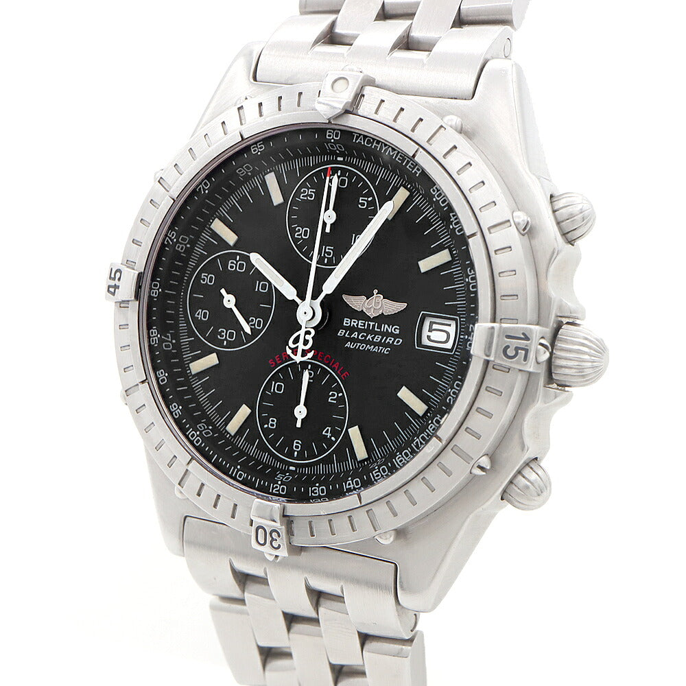 BREITLING ブライトリング クロノマット ブラックバード A13050.1 A136BLBPA クロノグラフ デイト 100m防水 黒 ブラック SS ステンレス メンズ 自動巻き【6ヶ月保証】【腕時計】【中古】