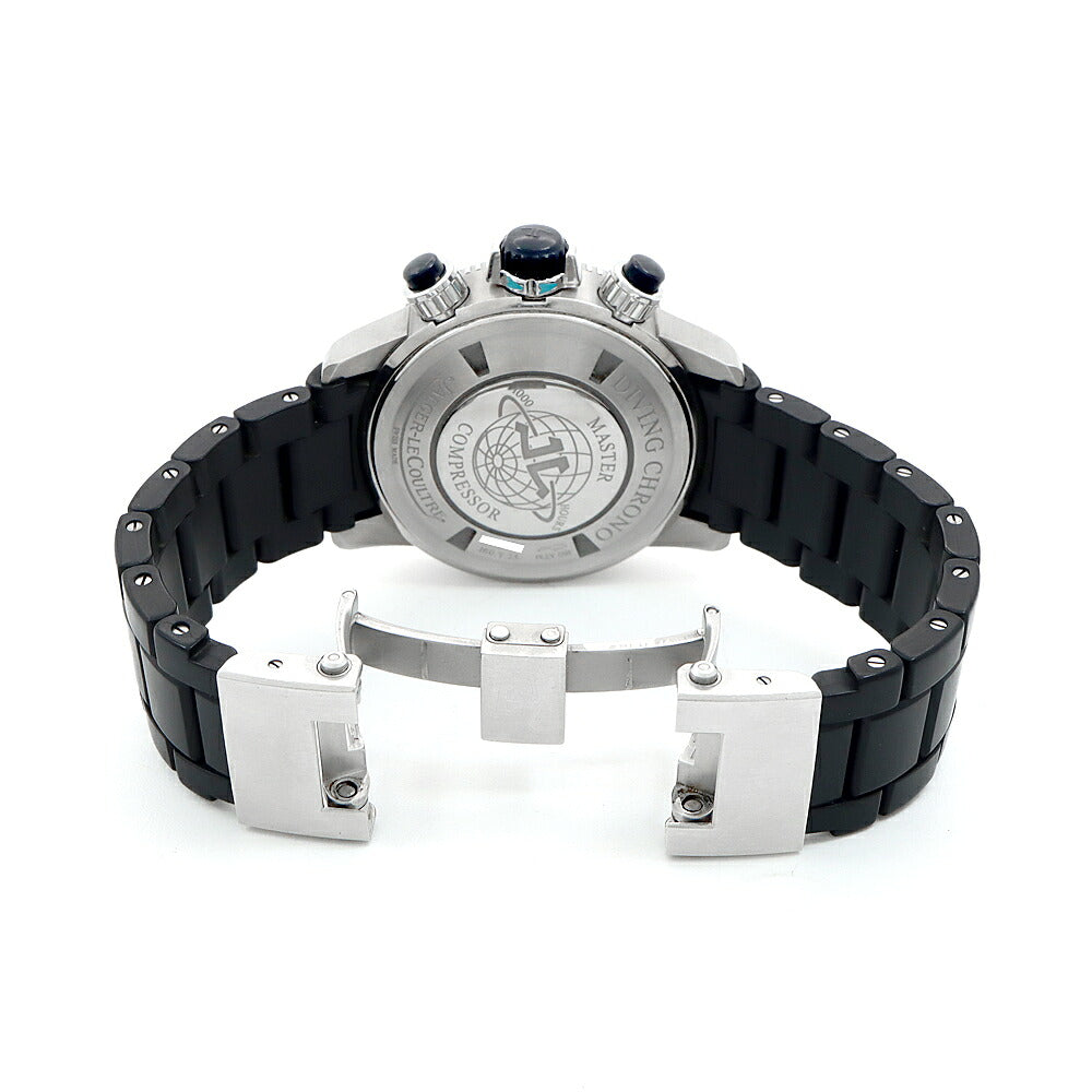 JAEGER LECOULTRE ジャガールクルト マスターコンプレッサー ダイビング クロノグラフ 160.T.25 デイト 1000ｍ防水 黒 ブラック Ti チタン メンズ 自動巻き【6ヶ月保証】【腕時計】【中古】
