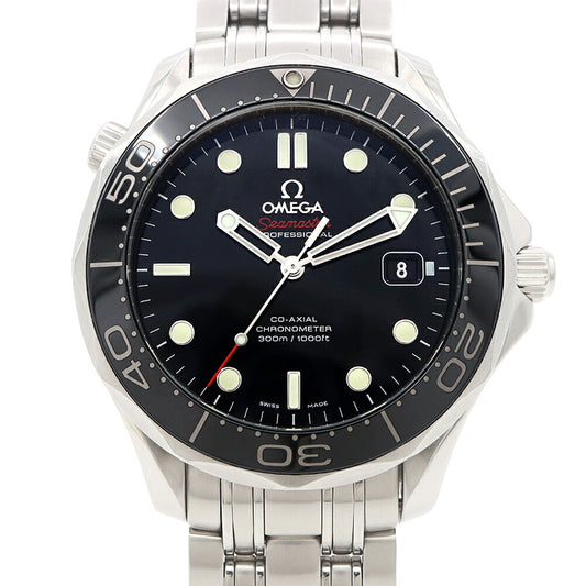 内部点検済 OMEGA オメガ シーマスター ダイバー 300 コーアクシャル 212.30.41.20.01.003 300m防水 デイト 黒 ブラック SS ステンレス CE セラミック メンズ 自動巻き 【6ヶ月保証】【腕時計】【中古】