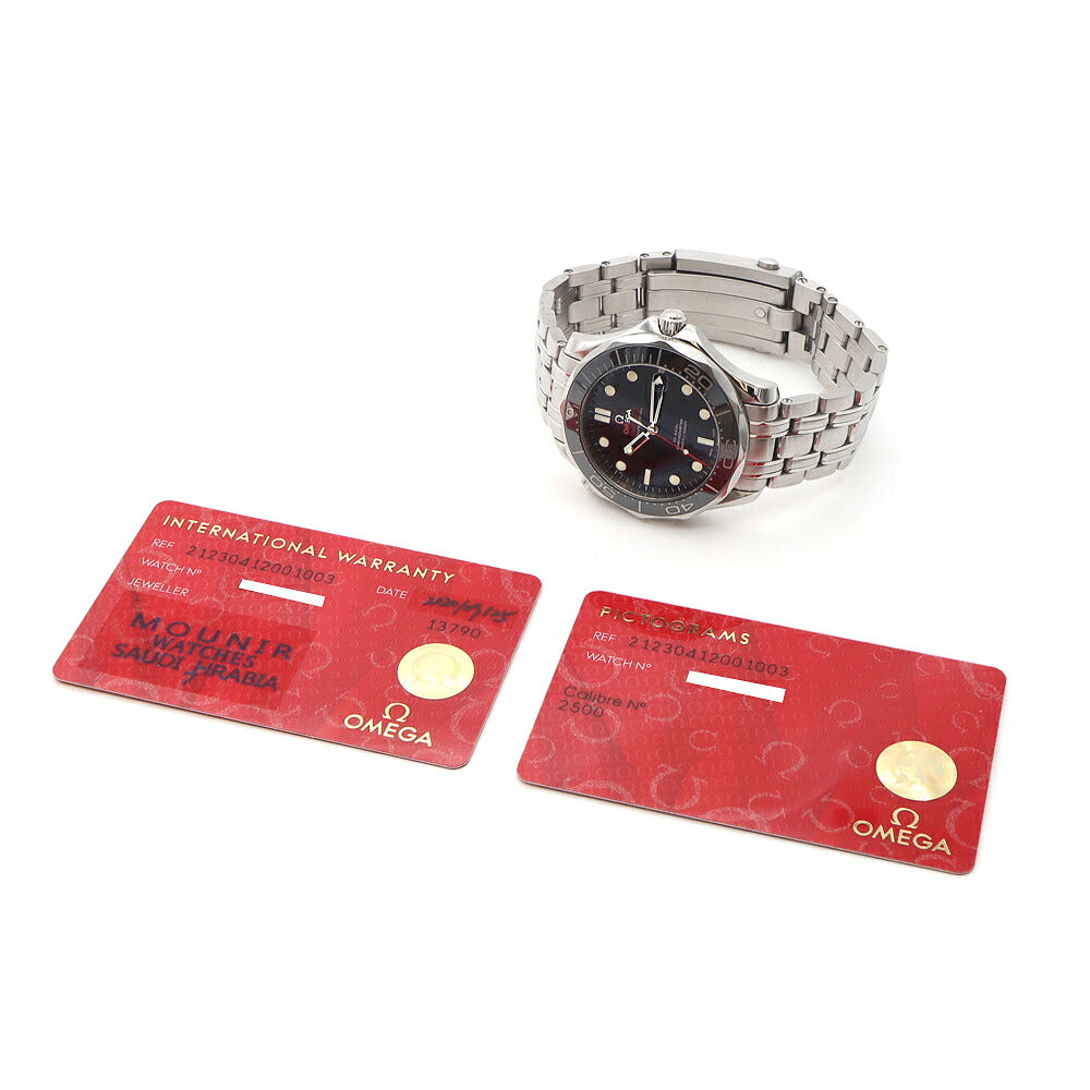 内部点検済 OMEGA オメガ シーマスター ダイバー 300 コーアクシャル 212.30.41.20.01.003 300m防水 デイト 黒 ブラック SS ステンレス CE セラミック メンズ 自動巻き 【6ヶ月保証】【腕時計】【中古】