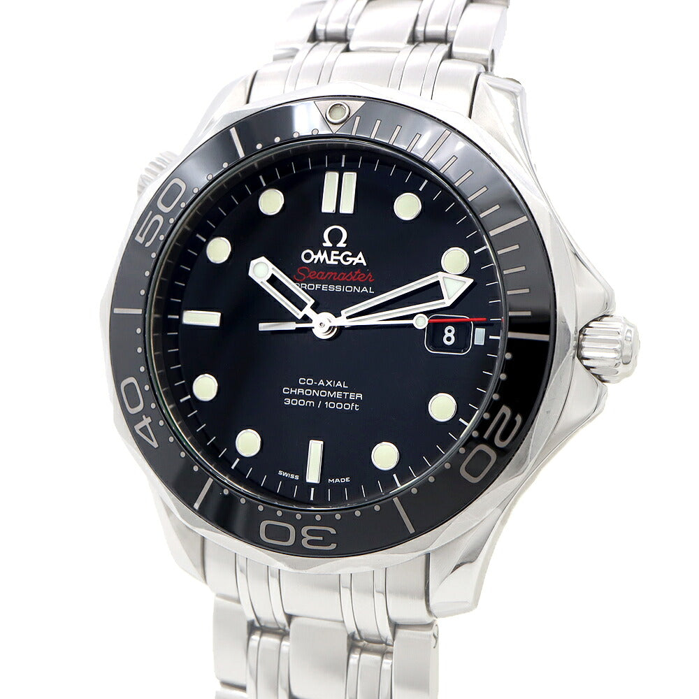 内部点検済 OMEGA オメガ シーマスター ダイバー 300 コーアクシャル 212.30.41.20.01.003 300m防水 デイト 黒 ブラック SS ステンレス CE セラミック メンズ 自動巻き 【6ヶ月保証】【腕時計】【中古】