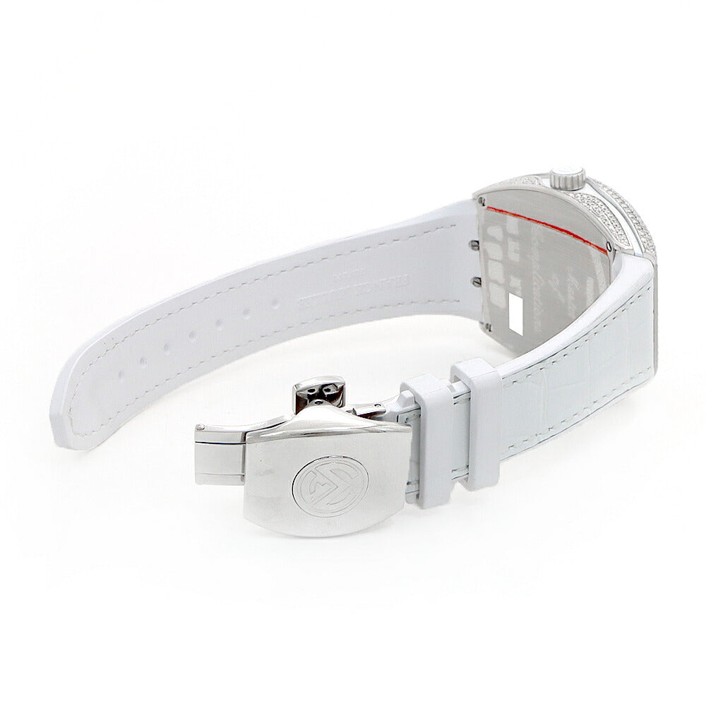 FRANCK MULLER フランクミュラー ヴァンガード ダイヤベゼル V41SCDT ダイヤモンド ダイヤ文字盤 デイト SS ステンレス アフターダイヤ メンズ 自動巻き【6ヶ月保証】【中古】【腕時計】