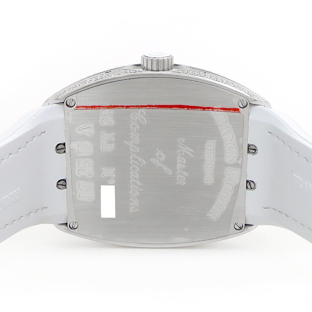 FRANCK MULLER フランクミュラー ヴァンガード ダイヤベゼル V41SCDT ダイヤモンド ダイヤ文字盤 デイト SS ステンレス アフターダイヤ メンズ 自動巻き【6ヶ月保証】【中古】【腕時計】
