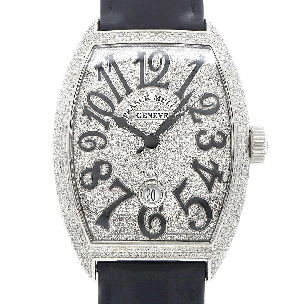 内部点検済 FRANCK MULLER フランクミュラー トノーカーベックス ダイヤベゼル ダイヤ文字盤 8880BCDT ダイヤモンド デイト SS ステンレス アフターダイヤ メンズ 自動巻き【6ヶ月保証】【中古】【腕時計】