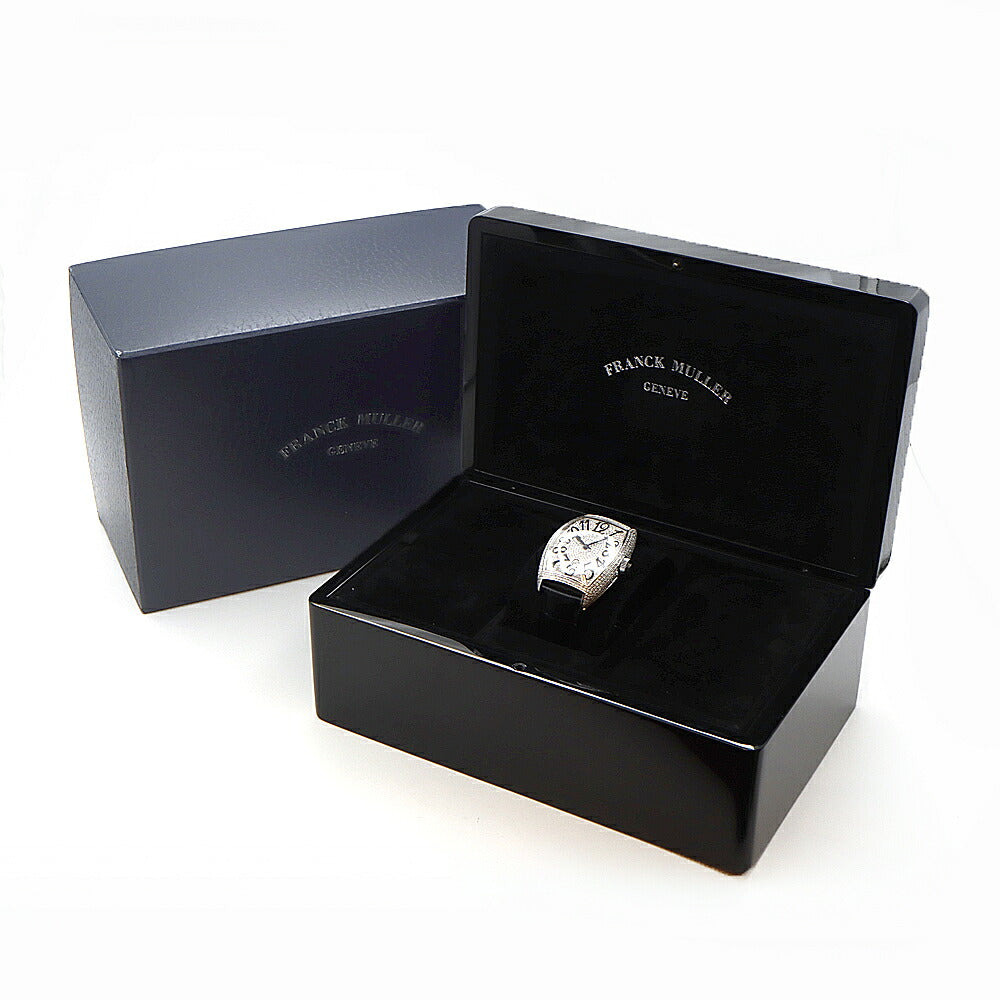 内部点検済 FRANCK MULLER フランクミュラー トノーカーベックス ダイヤベゼル ダイヤ文字盤 8880BCDT ダイヤモンド デイト SS ステンレス アフターダイヤ メンズ 自動巻き【6ヶ月保証】【中古】【腕時計】