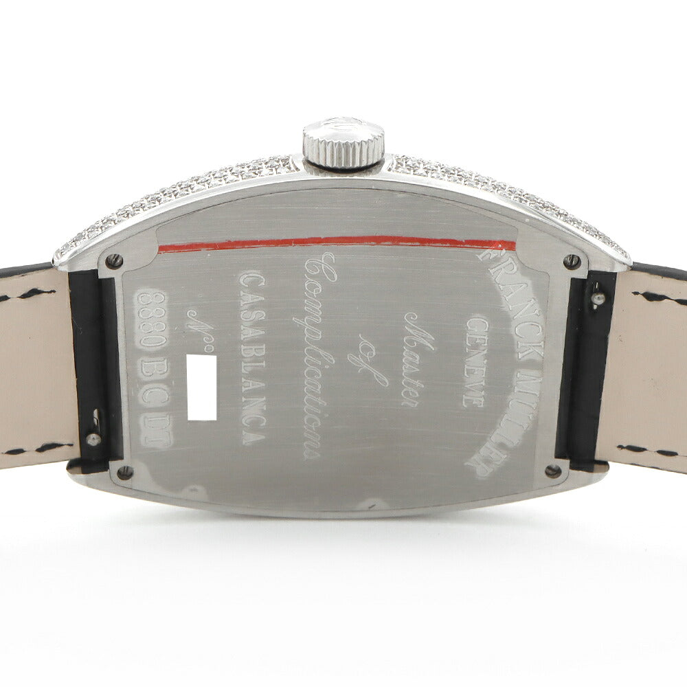 内部点検済 FRANCK MULLER フランクミュラー トノーカーベックス ダイヤベゼル ダイヤ文字盤 8880BCDT ダイヤモンド デイト SS ステンレス アフターダイヤ メンズ 自動巻き【6ヶ月保証】【中古】【腕時計】