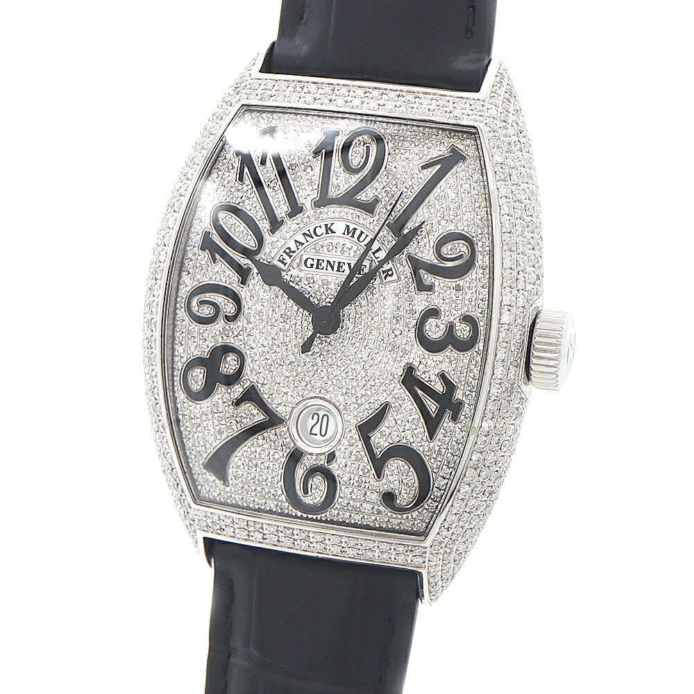 内部点検済 FRANCK MULLER フランクミュラー トノーカーベックス ダイヤベゼル ダイヤ文字盤 8880BCDT ダイヤモンド デイト SS ステンレス アフターダイヤ メンズ 自動巻き【6ヶ月保証】【中古】【腕時計】