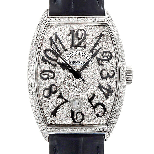 FRANCK MULLER フランクミュラー トノーカーベックス ダイヤベゼル ダイヤ文字盤 7851SCDT ダイヤモンド デイト SS ステンレス アフターダイヤ メンズ 自動巻き【6ヶ月保証】【中古】【腕時計】