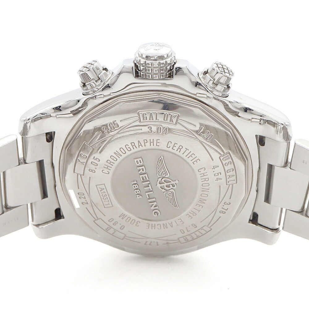 内部点検済 BREITLING ブライトリング スーパーアベンジャー II クロノグラフ A13371 デイト 300m防水 白 ホワイト SS ステンレス メンズ 自動巻き スーパーアベンジャー2【6ヶ月保証】【腕時計】【中古】