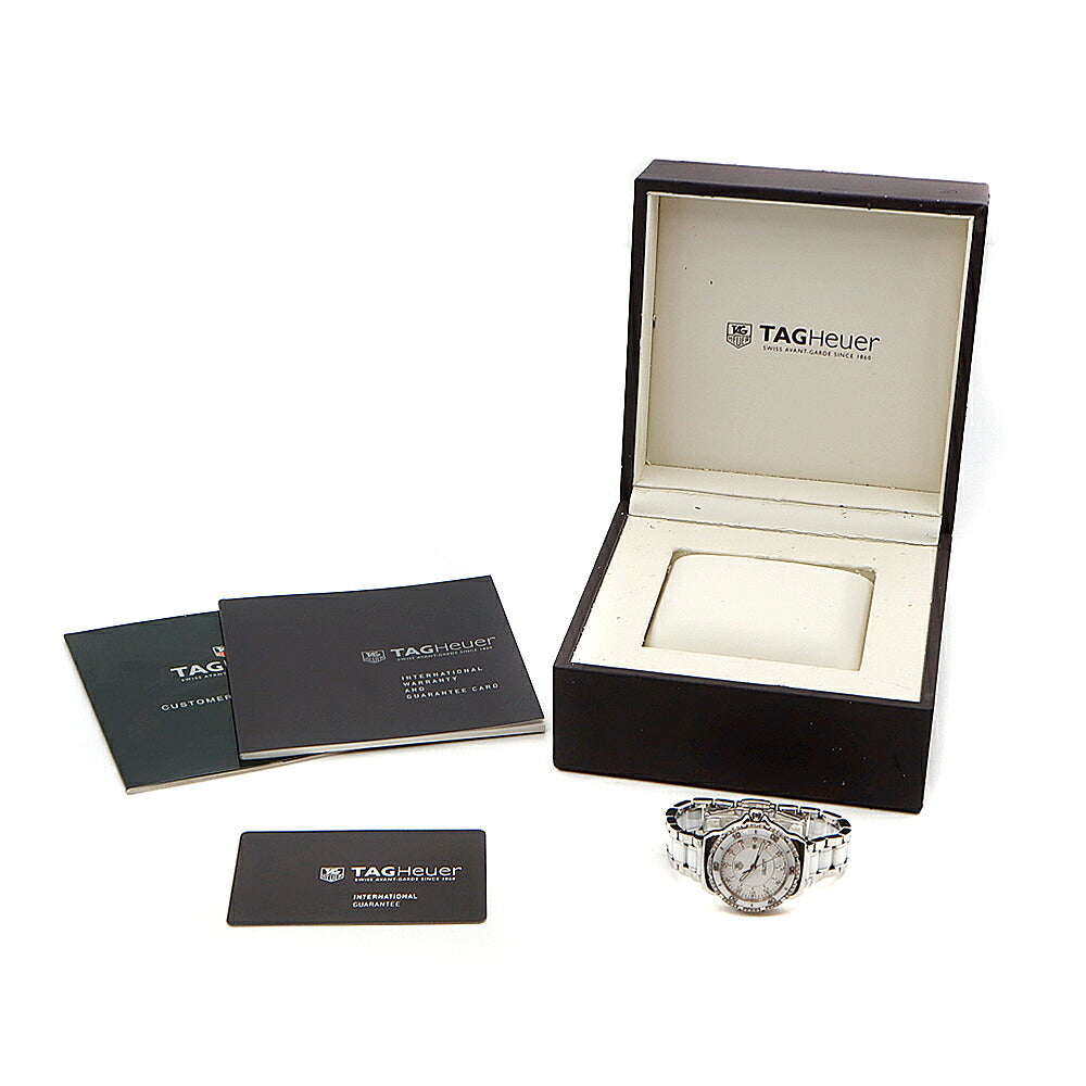電池交換済 TAG Heuer タグホイヤー フォーミュラ1 ダイヤベゼル WAH1313 BA0868 ダイヤモンド 12Pダイヤ 200m防水 デイト 白 ホワイト SS ステンレス CE セラミック レディース クォーツ フォーミュラー1【6ヶ月保証】【腕時計】【中古】