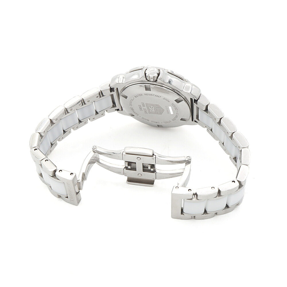 電池交換済 TAG Heuer タグホイヤー フォーミュラ1 ダイヤベゼル WAH1313 BA0868 ダイヤモンド 12Pダイヤ 200m防水 デイト 白 ホワイト SS ステンレス CE セラミック レディース クォーツ フォーミュラー1【6ヶ月保証】【腕時計】【中古】