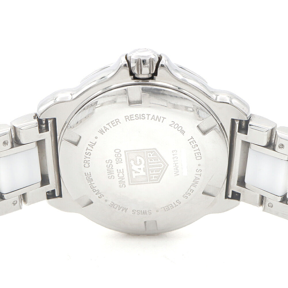 電池交換済 TAG Heuer タグホイヤー フォーミュラ1 ダイヤベゼル WAH1313 BA0868 ダイヤモンド 12Pダイヤ 200m防水 デイト 白 ホワイト SS ステンレス CE セラミック レディース クォーツ フォーミュラー1【6ヶ月保証】【腕時計】【中古】