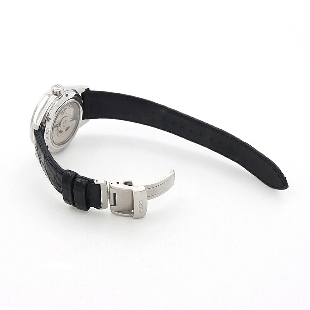 SEIKO セイコー プレザージュ 琺瑯ダイヤル 6R27-00L0 SARW035 パワーリザーブ 裏スケ 100m防水 琺瑯 白 ホワイト SS ステンレス 純正ベルト 純正尾錠 メンズ 自動巻き プレサージュ【6ヶ月保証】【腕時計】【中古】