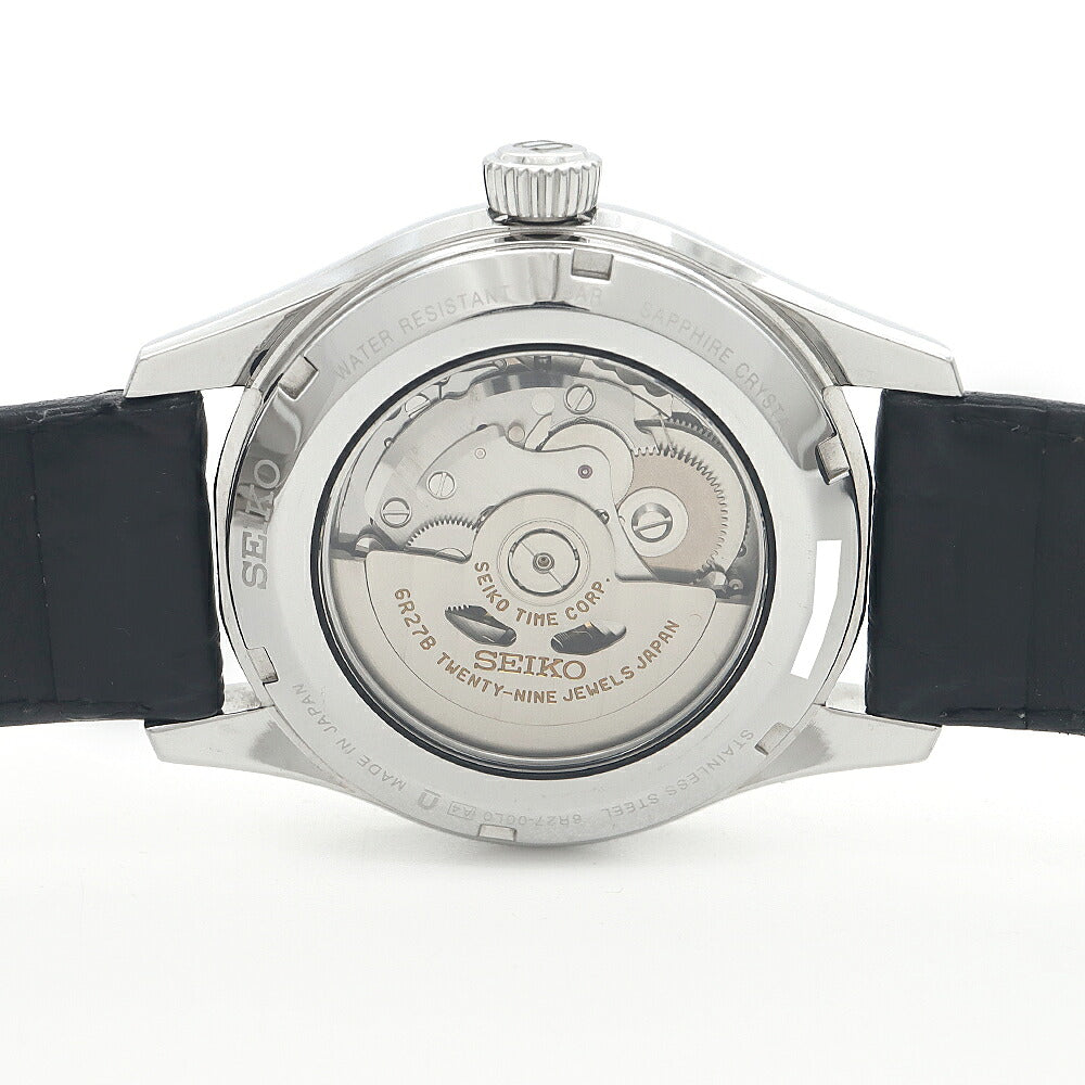 SEIKO セイコー プレザージュ 琺瑯ダイヤル 6R27-00L0 SARW035 パワーリザーブ 裏スケ 100m防水 琺瑯 白 ホワイト SS ステンレス 純正ベルト 純正尾錠 メンズ 自動巻き プレサージュ【6ヶ月保証】【腕時計】【中古】
