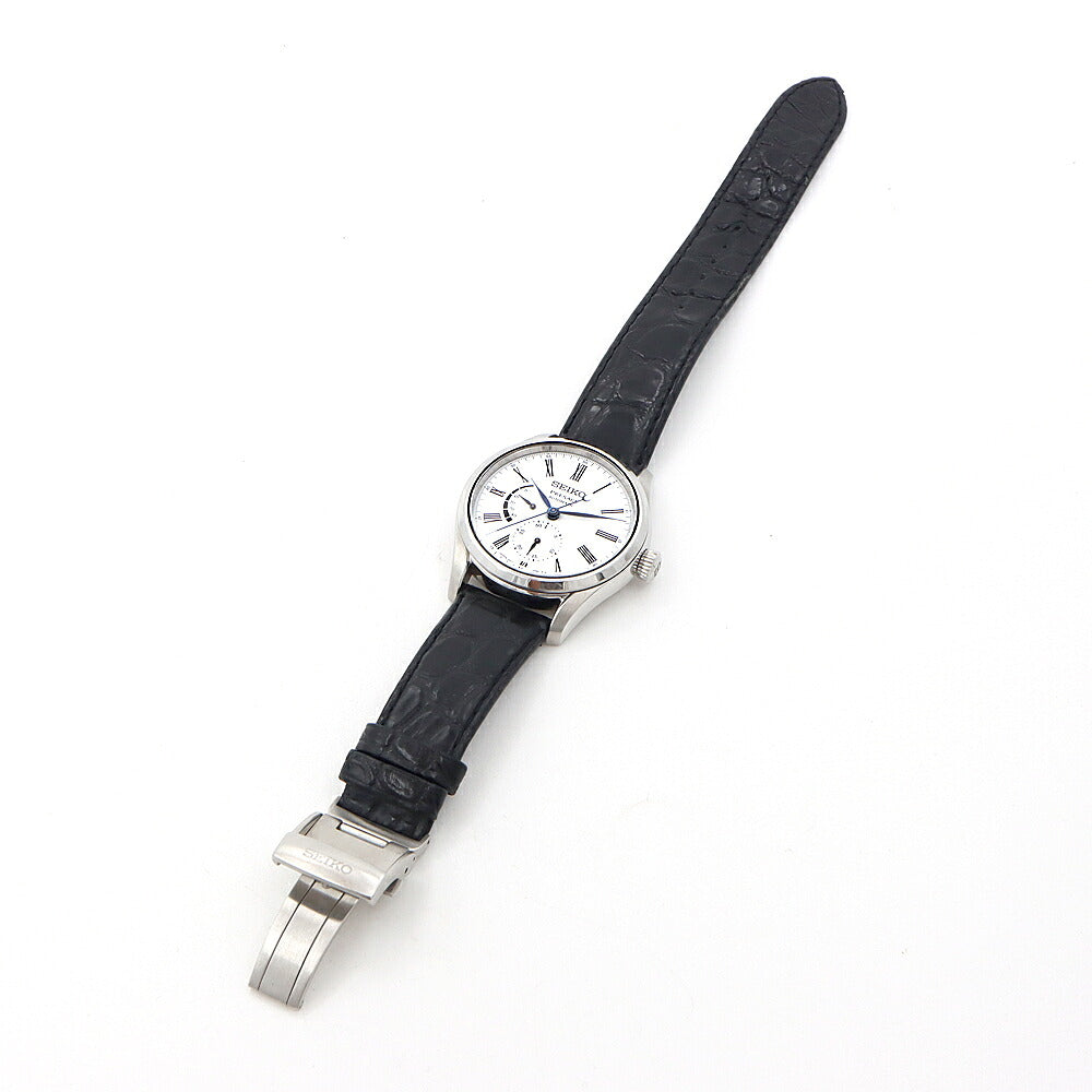 SEIKO セイコー プレザージュ 琺瑯ダイヤル 6R27-00L0 SARW035 パワーリザーブ 裏スケ 100m防水 琺瑯 白 ホワイト SS ステンレス 純正ベルト 純正尾錠 メンズ 自動巻き プレサージュ【6ヶ月保証】【腕時計】【中古】