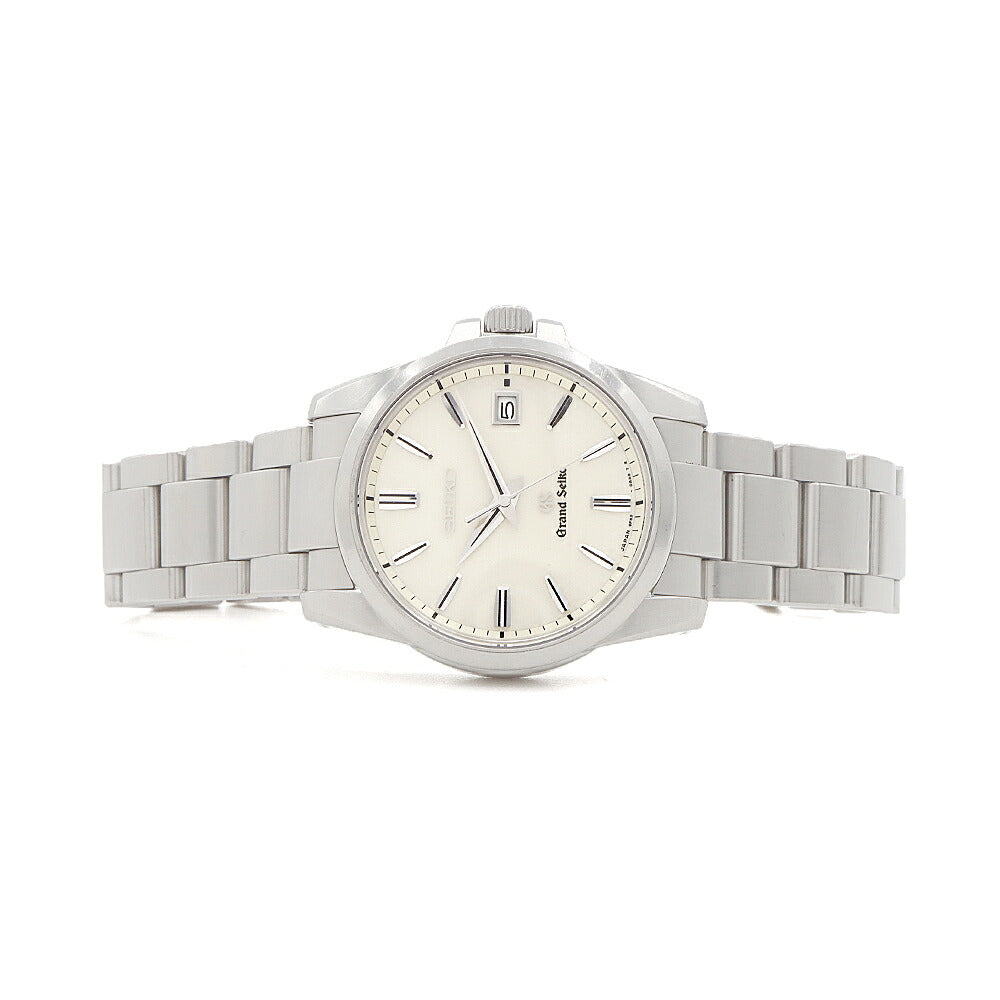 電池交換済 SEIKO セイコー GS グランドセイコー 9F62-0AA1 SBGX053 100m防水 デイト 白 ホワイト SS ステンレス メンズ クォーツ【6ヶ月保証】【腕時計】【中古】