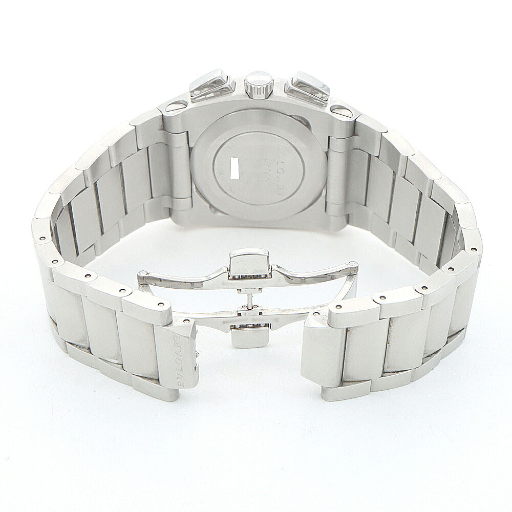BVLGARI ブルガリ エルゴン クロノグラフ EG35SCH デイト 黒 ブラック SS ステンレス メンズ レディース ボーイズ 自動巻き【6ヶ月保証】【腕時計】【中古】