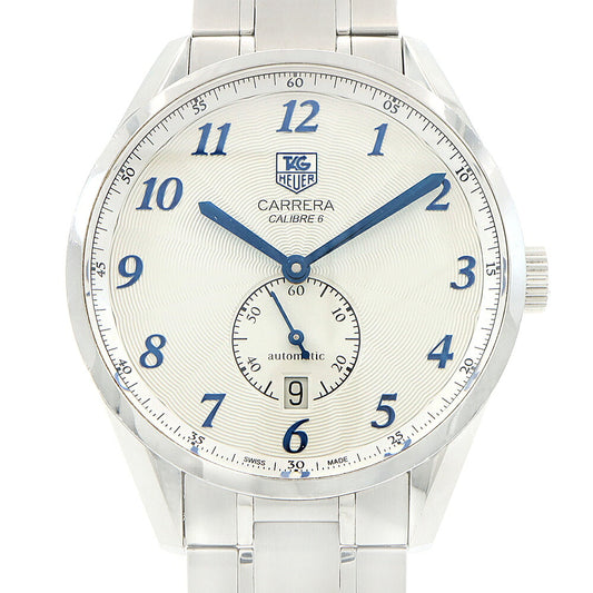 TAG Heuer タグホイヤー カレラ ヘリテージ キャリバー6 WAS2111 デイト 裏スケ 100m防水 シルバー SS ステンレス メンズ 自動巻き【6ヶ月保証】【腕時計】【中古】