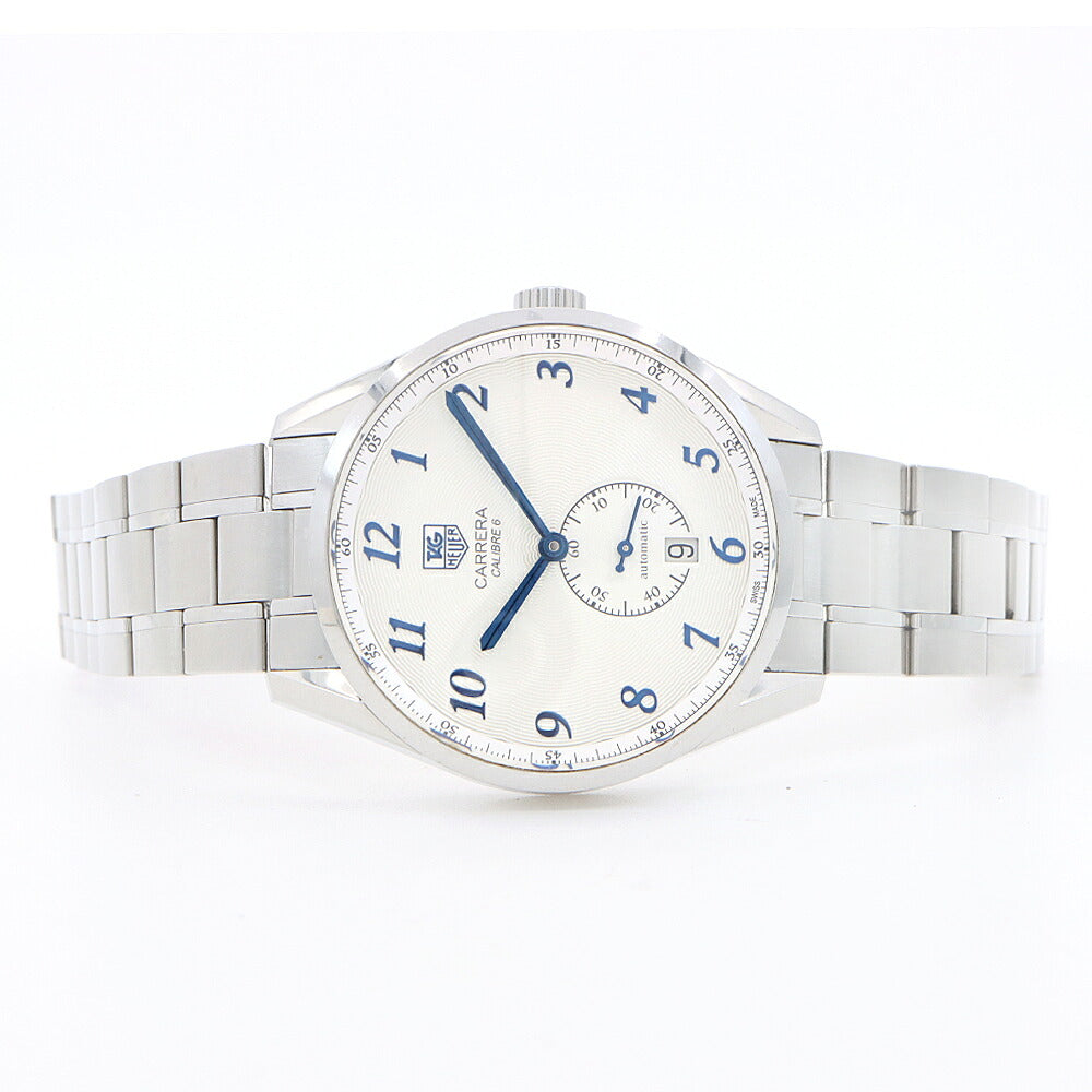 TAG Heuer タグホイヤー カレラ ヘリテージ キャリバー6 WAS2111 デイト 裏スケ 100m防水 シルバー SS ステンレス メンズ 自動巻き【6ヶ月保証】【腕時計】【中古】