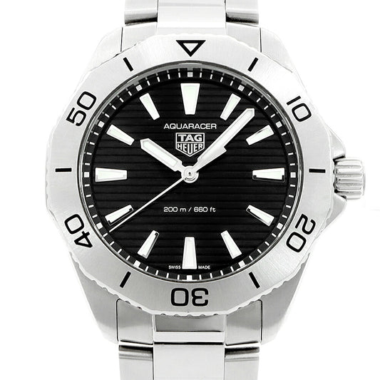 電池交換済 TAG Heuer タグホイヤー アクアレーサー プロフェッショナル200 WBP1110 200m防水 黒 ブラック SS ステンレス メンズ クォーツ【6ヶ月保証】【腕時計】【中古】
