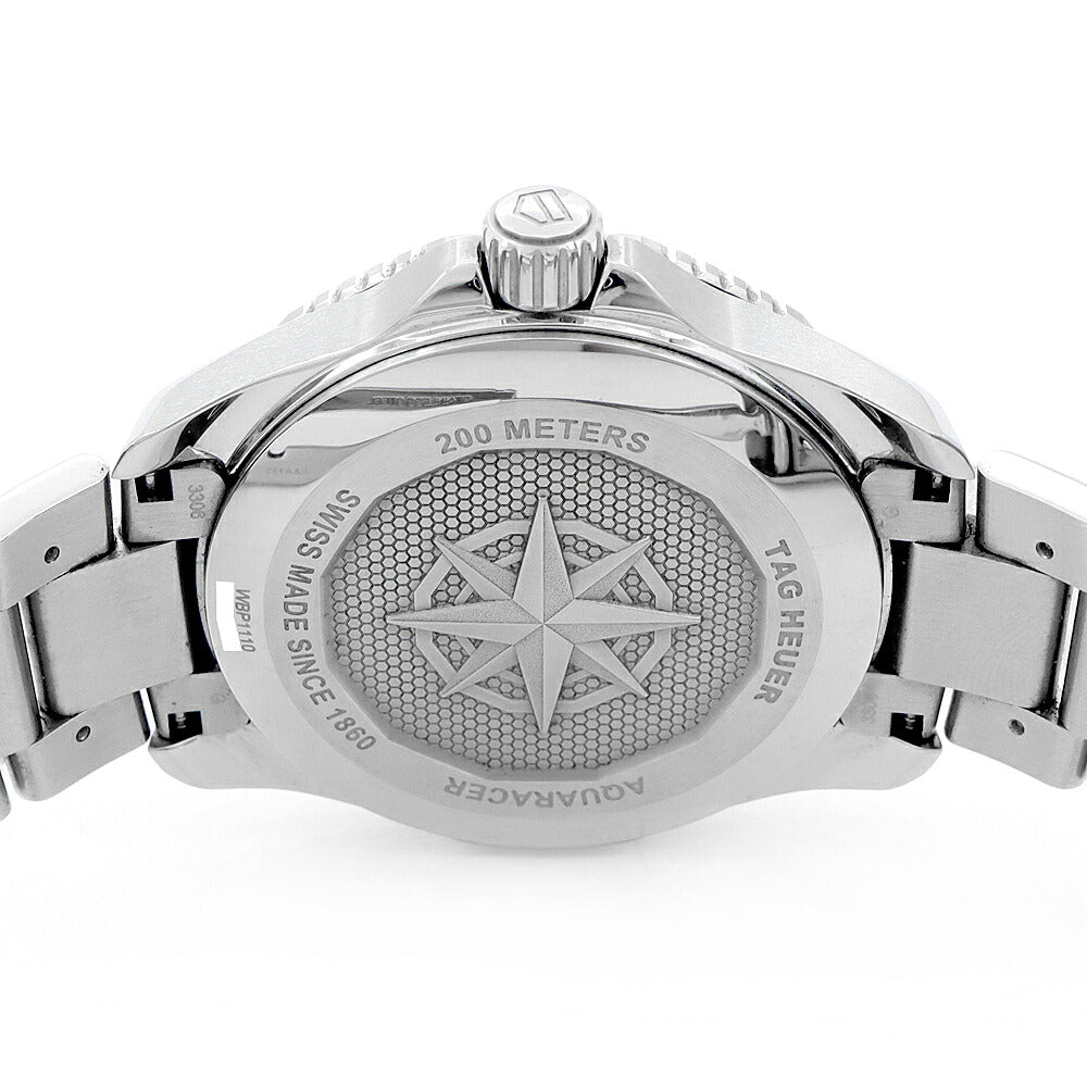 電池交換済 TAG Heuer タグホイヤー アクアレーサー プロフェッショナル200 WBP1110 200m防水 黒 ブラック SS ステンレス メンズ クォーツ【6ヶ月保証】【腕時計】【中古】