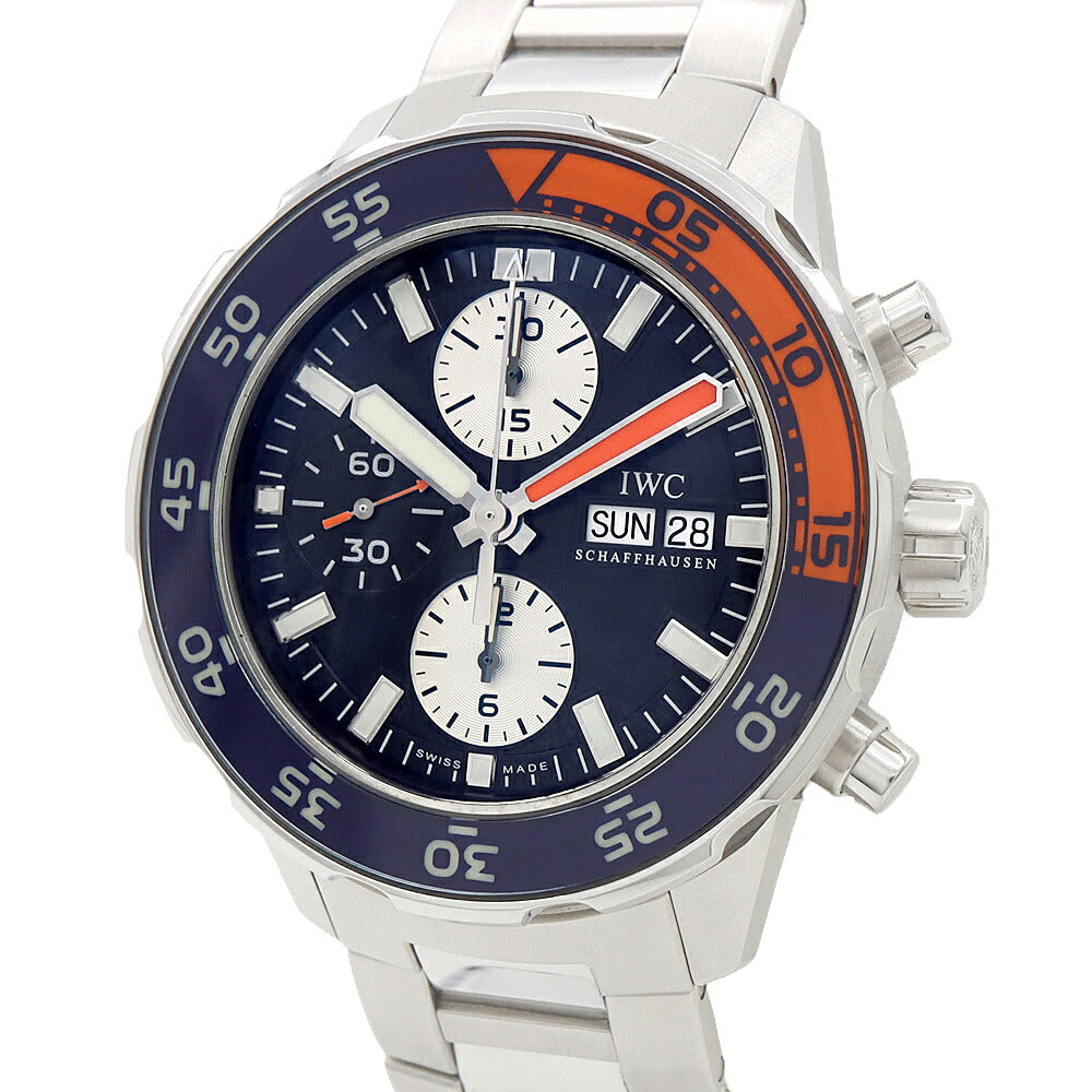 IWC インターナショナルウォッチカンパニー アクアタイマー クロノグラフ IW376703 デイデイト 青 ブルー SS ステンレス メンズ 自動巻き【6ヶ月保証】【腕時計】【中古】