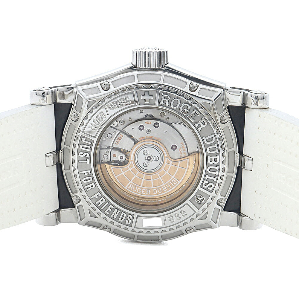 ROGER DUBUIS ロジェ デュブイ イージーダイバー 世界888本限定 SE46 14 9 300m防水 スモールセコンド 裏スケ 黒 ブラック SS ステンレス 純正ベルト 純正尾錠 メンズ 自動巻き【6ヶ月保証】【腕時計】【中古】