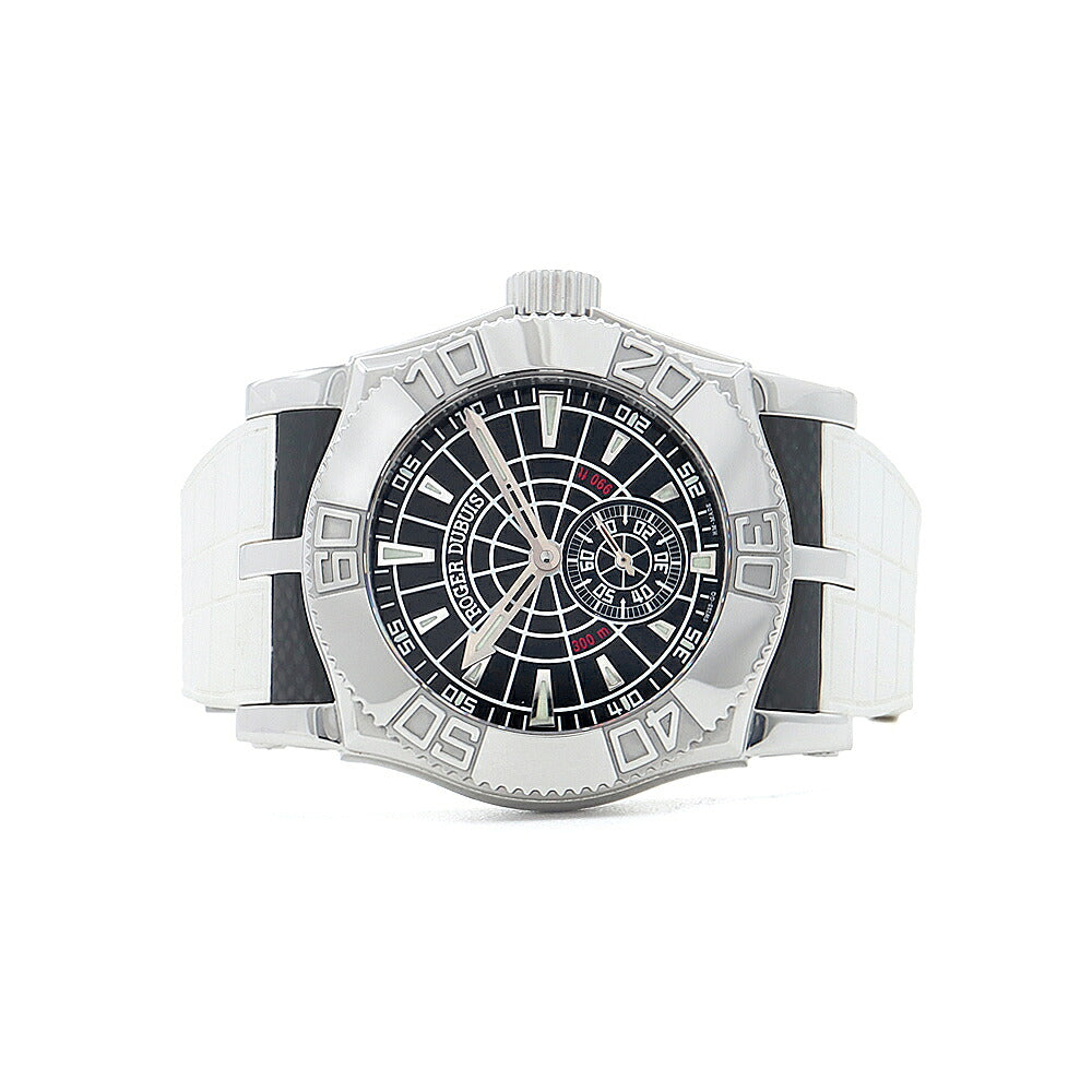 ROGER DUBUIS ロジェ デュブイ イージーダイバー 世界888本限定 SE46 14 9 300m防水 スモールセコンド 裏スケ 黒 ブラック SS ステンレス 純正ベルト 純正尾錠 メンズ 自動巻き【6ヶ月保証】【腕時計】【中古】