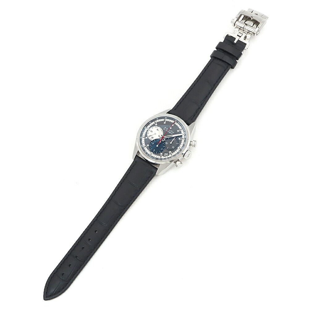ZENITH ゼニス エルプリメロ クロノマスター 36000VPH 03.2150.400/26.C714 クロノグラフ 100m防水 デイト 裏スケ グレー SS ステンレス 純正尾錠 メンズ 自動巻き【6ヶ月保証】【腕時計】【中古】
