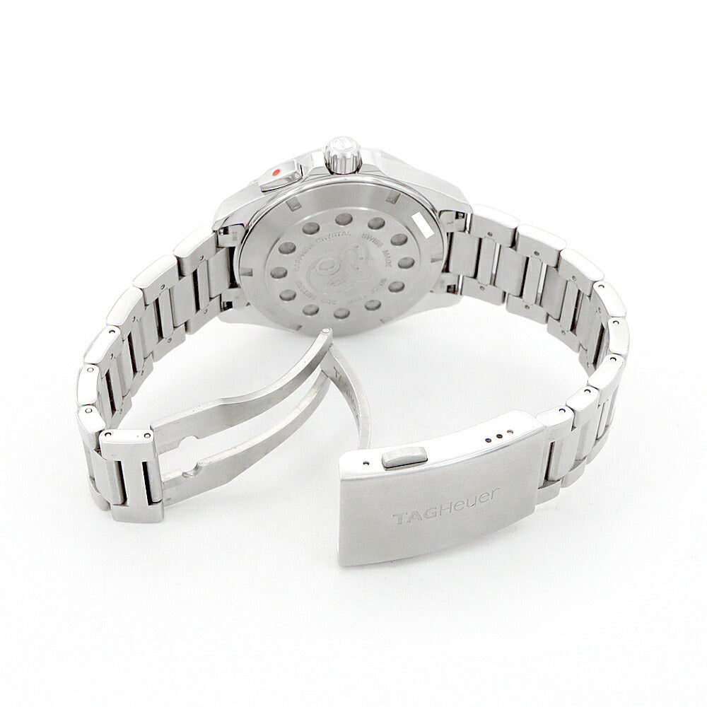 電池交換済 TAG Heuer タグホイヤー アクアレーサー WAY111Y 300m防水 ビッグデイト スモールセコンド アラーム シルバー SS ステンレス メンズ クォーツ【6ヶ月保証】【腕時計】【中古】