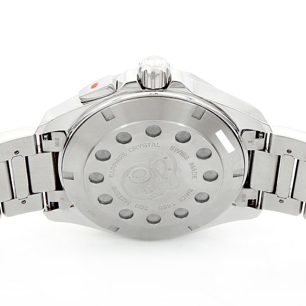 電池交換済 TAG Heuer タグホイヤー アクアレーサー WAY111Y 300m防水 ビッグデイト スモールセコンド アラーム シルバー SS ステンレス メンズ クォーツ【6ヶ月保証】【腕時計】【中古】